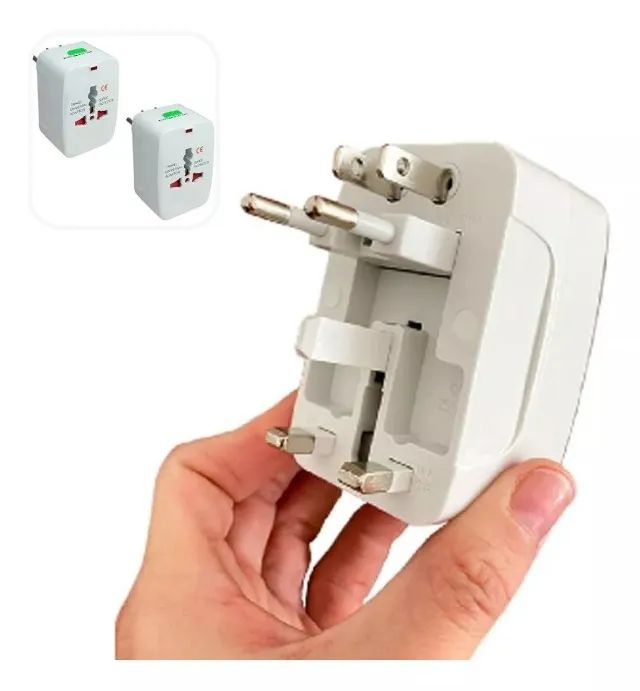 Adaptador Universal de Viagem Internacional Loja Coimbra Computadores Entregamos - Foto 2
