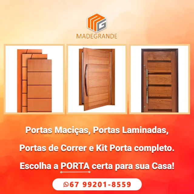Porta de Madeira - Montamos Kit Completo para sua Casa!