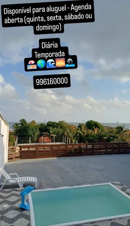 Casa Vista Mar - Diária ou Temporada - Olho D'água - Foto 2