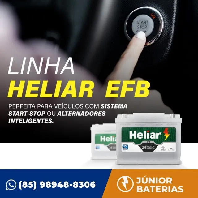 Bateria heliar de carro renault sandero kwid
