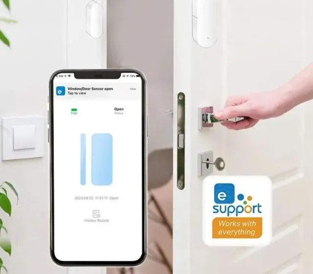 Sensor Portas e Janelas Zigbee-detectores abertos e fechado Sonoff EweLink Alexa COD-AM581