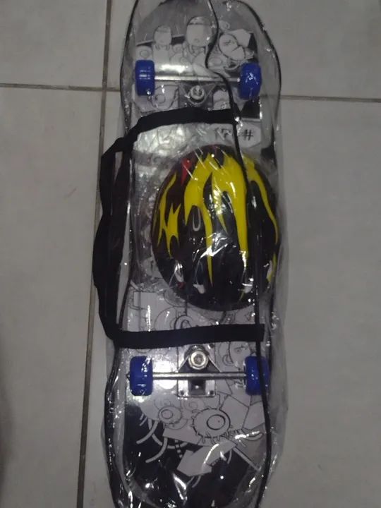 Skate infantil + Kit De Segurança Capacete Joelheira E Tornozeleira - Foto 4