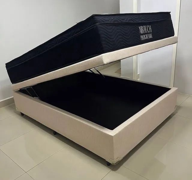 Colchão Ortobom + base bau pronta entrega 