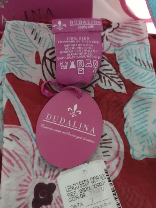 Echarpe lenço Floral em Seda Dudalina - Foto 3