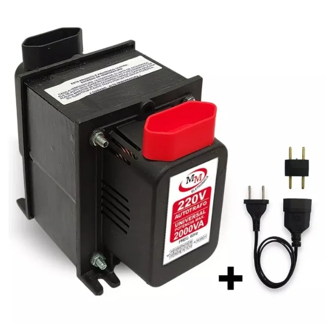 Transformador 2.000VA Premium Automático Bivolt 110 para 220 e 220 para 110 marca MM