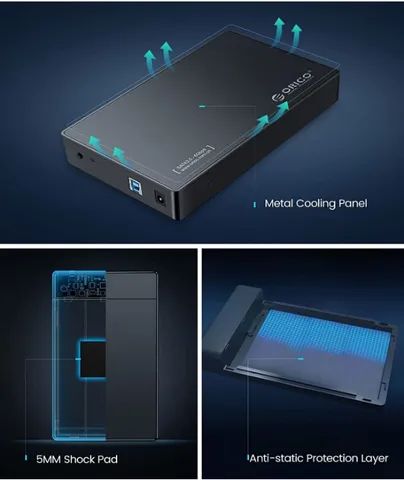 Case de disco rígido externo 3.5mm Orico Novo - Foto 2