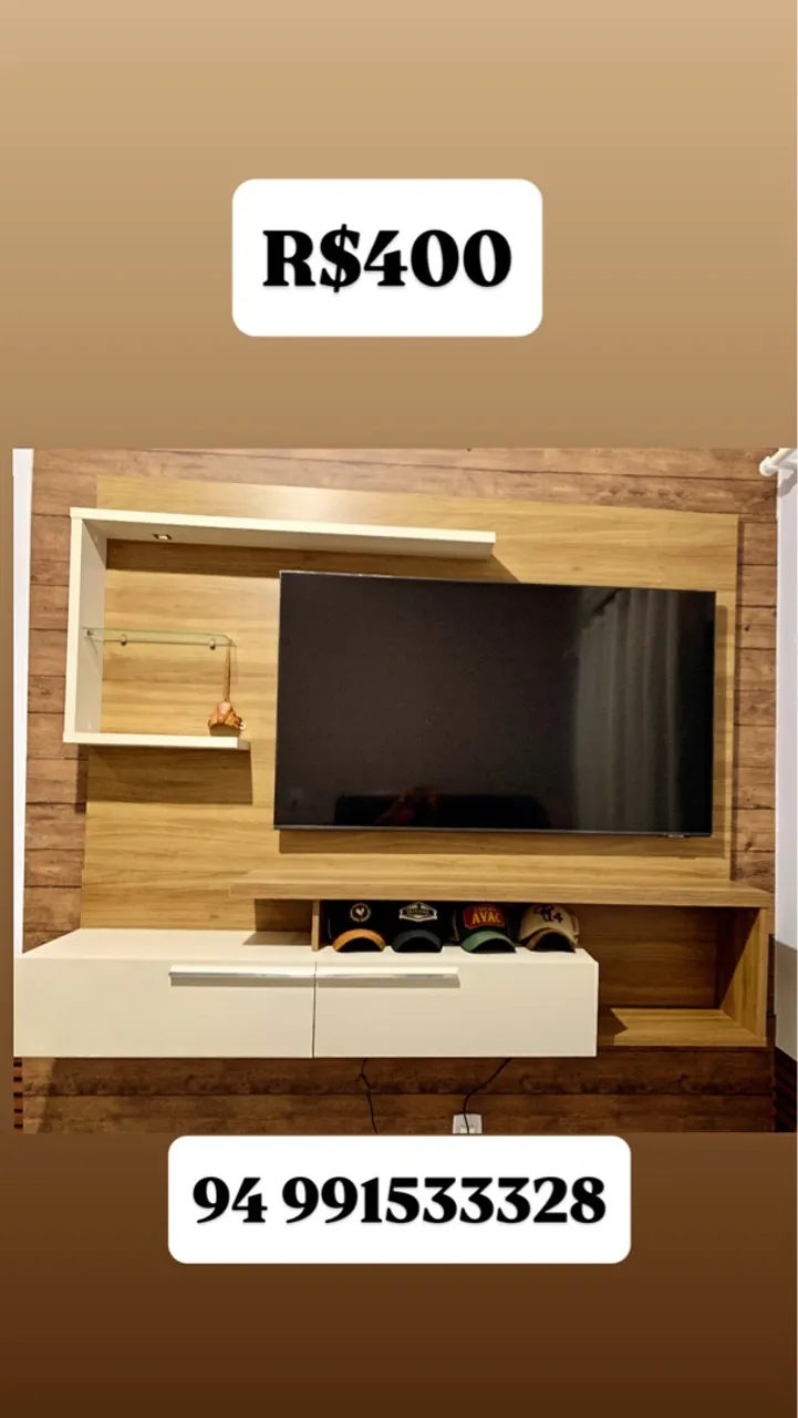 Painel para TV com design moderno - R$400