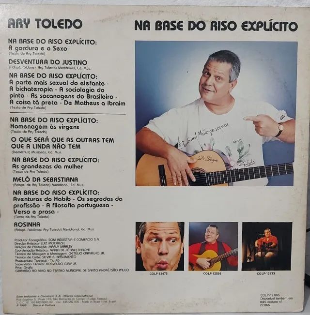 LEIA LP Ary Toledo 1985 Na Base do Riso Explícito (Conservado) - Foto 2