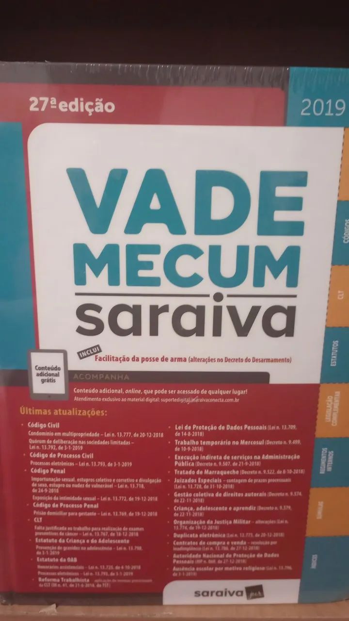 VADE Mecum, Saraíva, 2019. - Foto 2