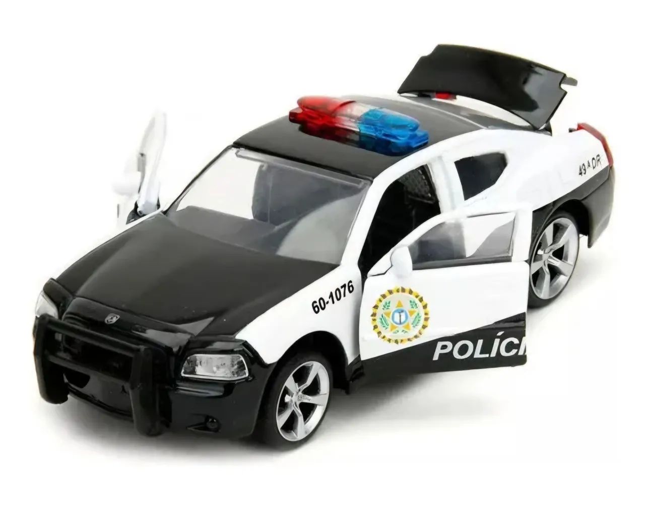 Miniatura Carro Dodge Charger Polícia Civil Fast & Furious Velozes E Furiosos Jada 1:32 - Foto 2
