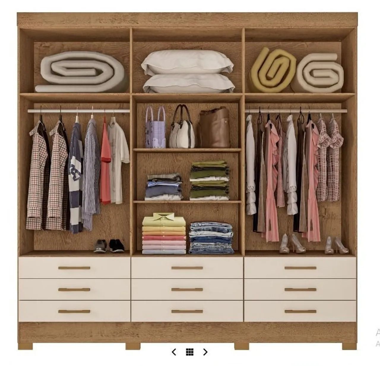 Guarda-Roupa Moderno 6 Portas e Gavetas - Foto 2