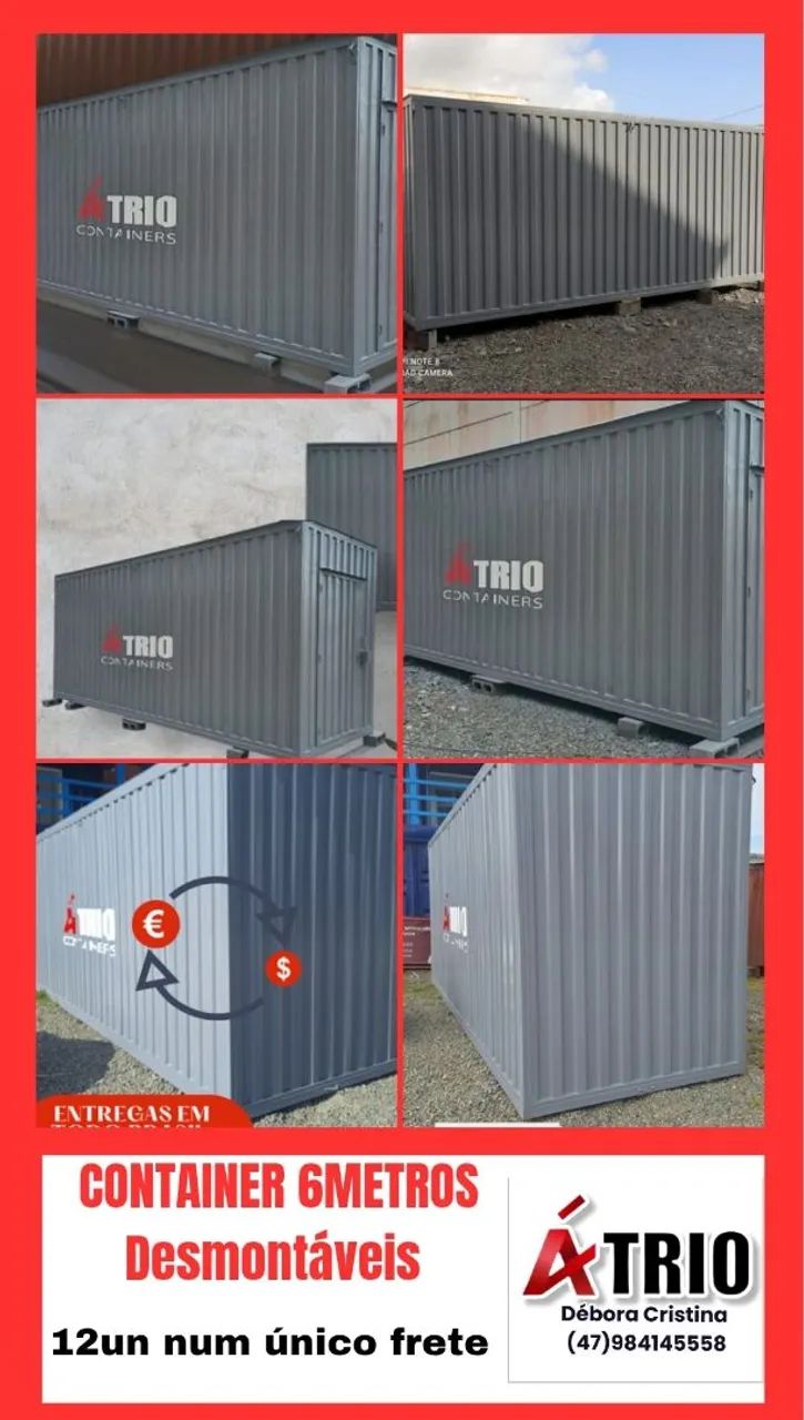 Container para obra - 6 metros desmontável  - Foto 2