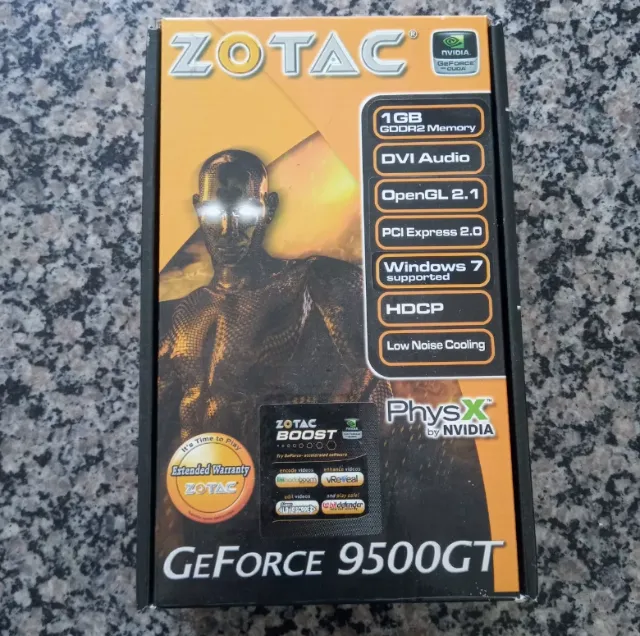 Zotac NVIDIA GeForce 9500GT 1GB GDDR2 128-bit PCI-E 2.0 x16  Especificações Interface Tipo
