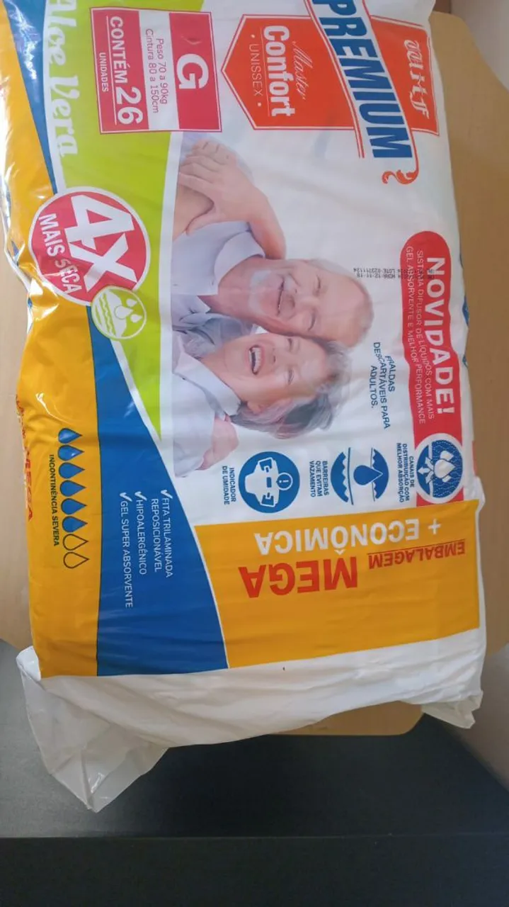 Fraldas Geriátricas Premium Master Confort G - Pacote com 26 unidades