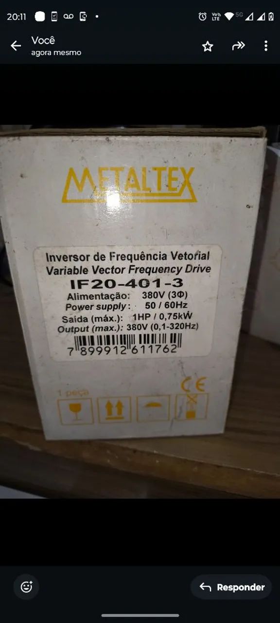 Inversor de Frequência 1CV 380V Metaltex IF20-401-3 - Foto 2