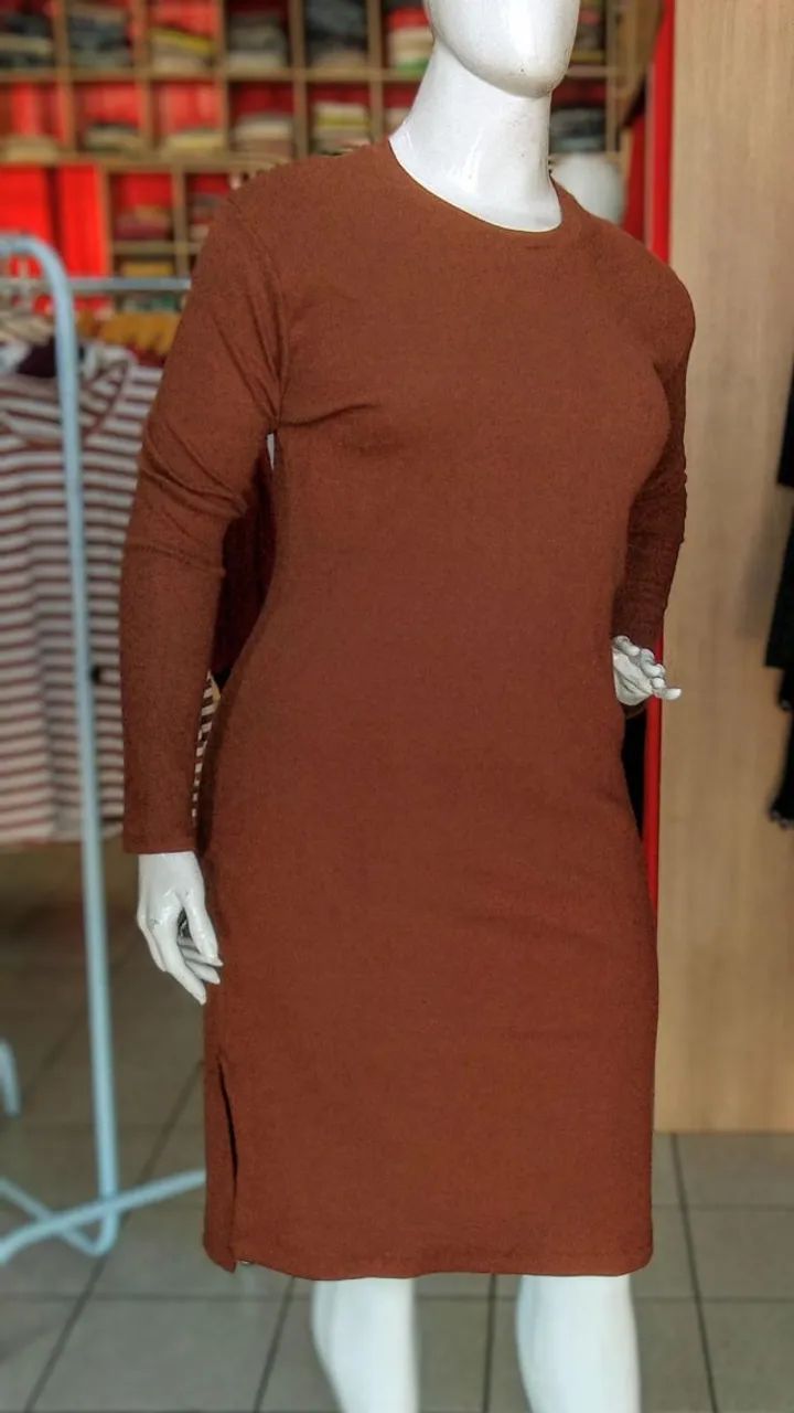 vestido midi canelado EXG - Foto 2