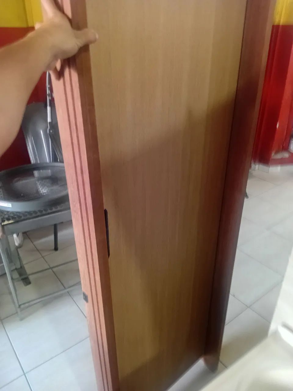 Porta lisa de imbuia 2,10 X 0,60 cm lado direito