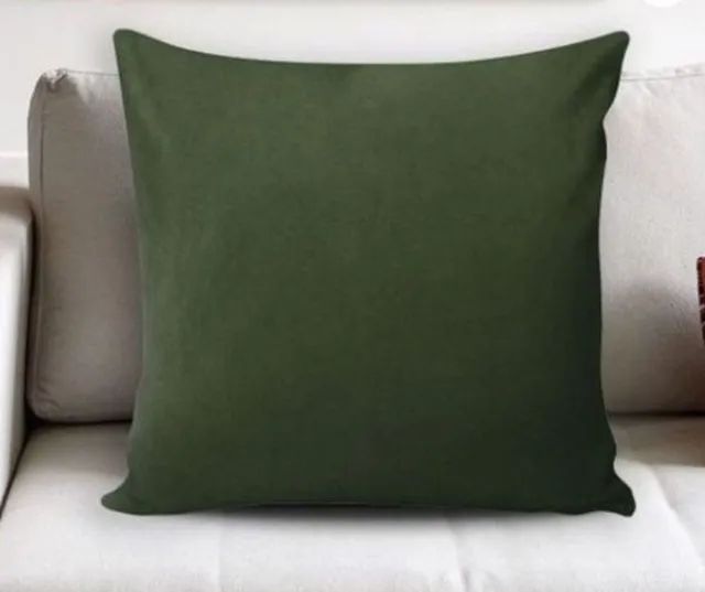 5 capas de almofadas 45x45 na cor verde vazias sem enchimento