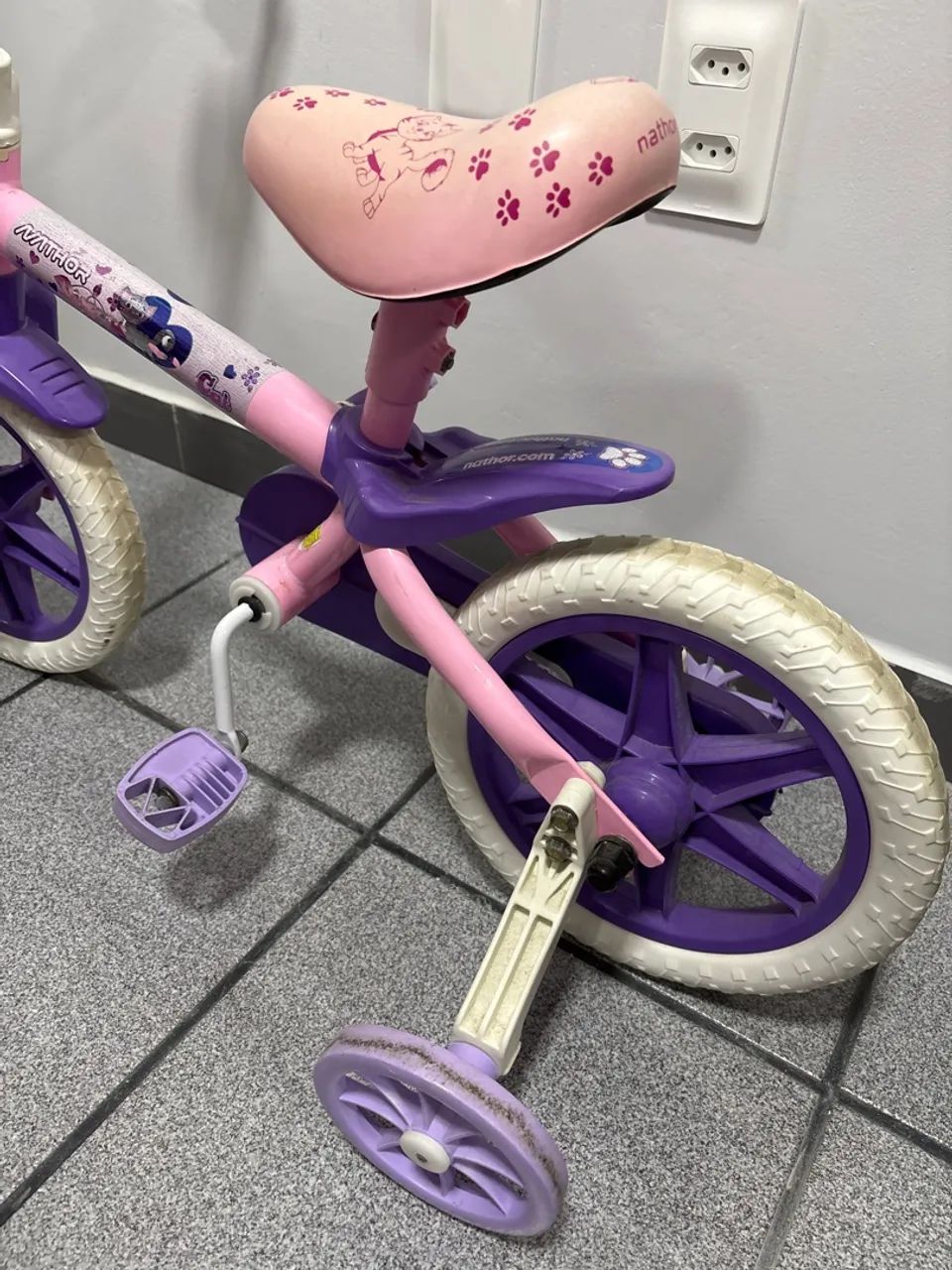 Bicicleta Infantil Rosa e Roxa - Foto 2