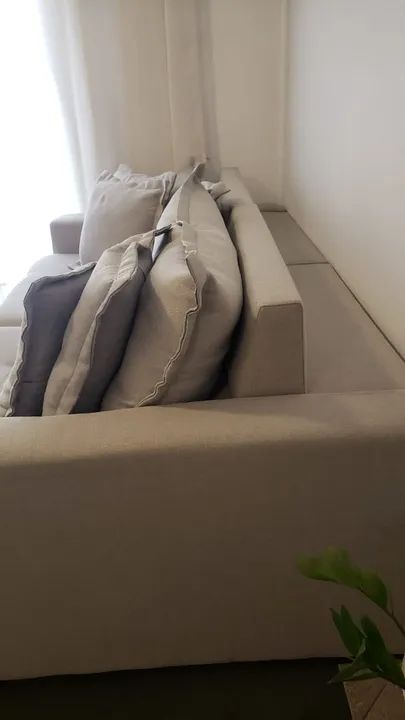 Sofá retrátil de linho - Foto 4