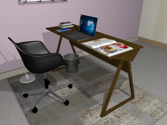 Mesa Not Clean Santoro Delluxe. Em Madeira Maciça L100CM X P35cm x A74CM. Imbuia