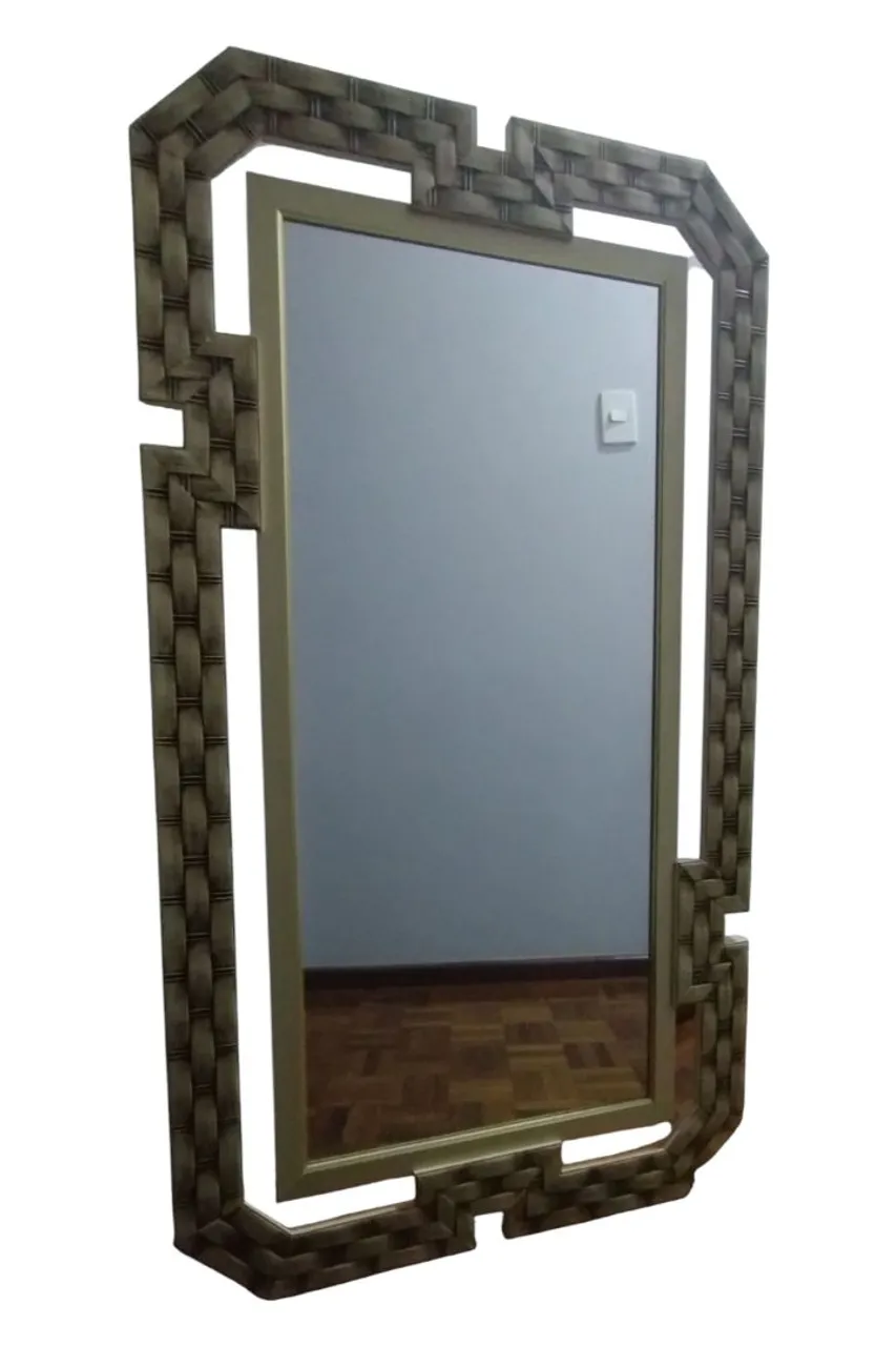 Espelho Decorativo com Moldura Tramada