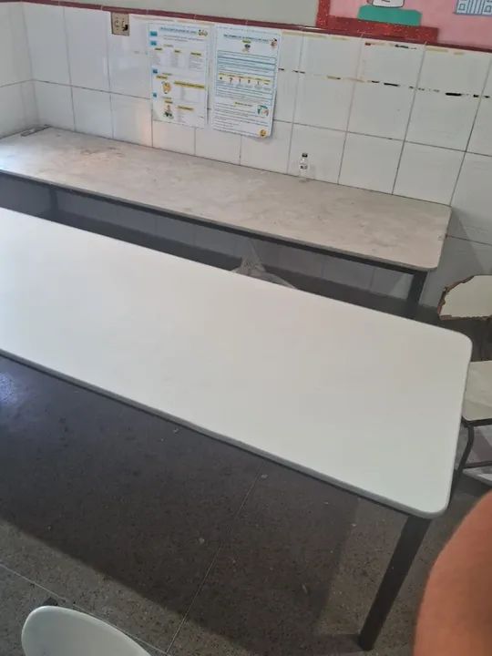 Mesa de Escritório Branca - Foto 3