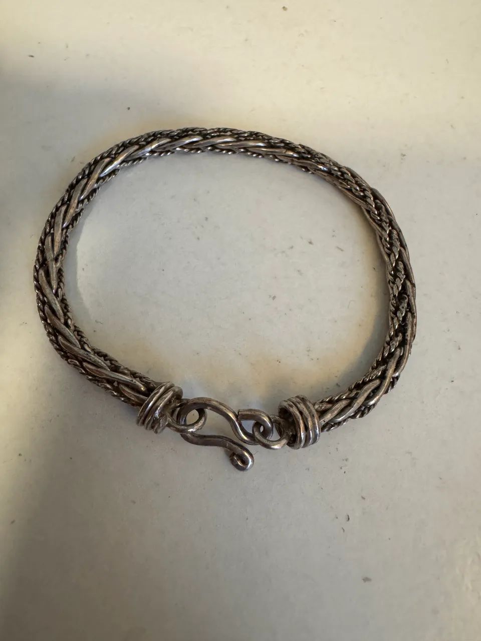 Pulseira de prata indiana 3 camadas