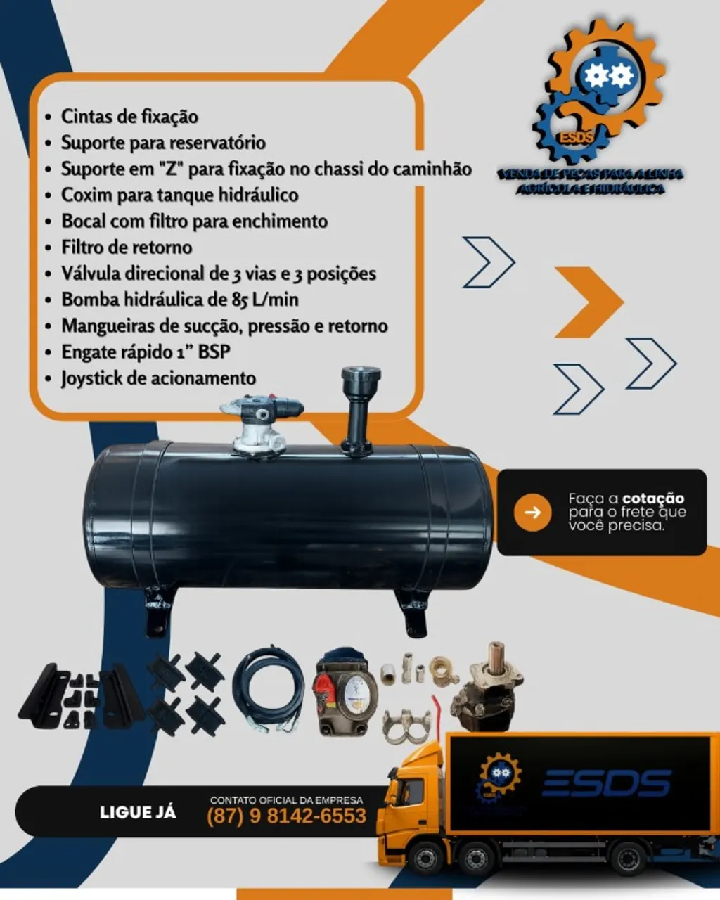 ? Kit Hidráulico Completo para Caminhão Basculante