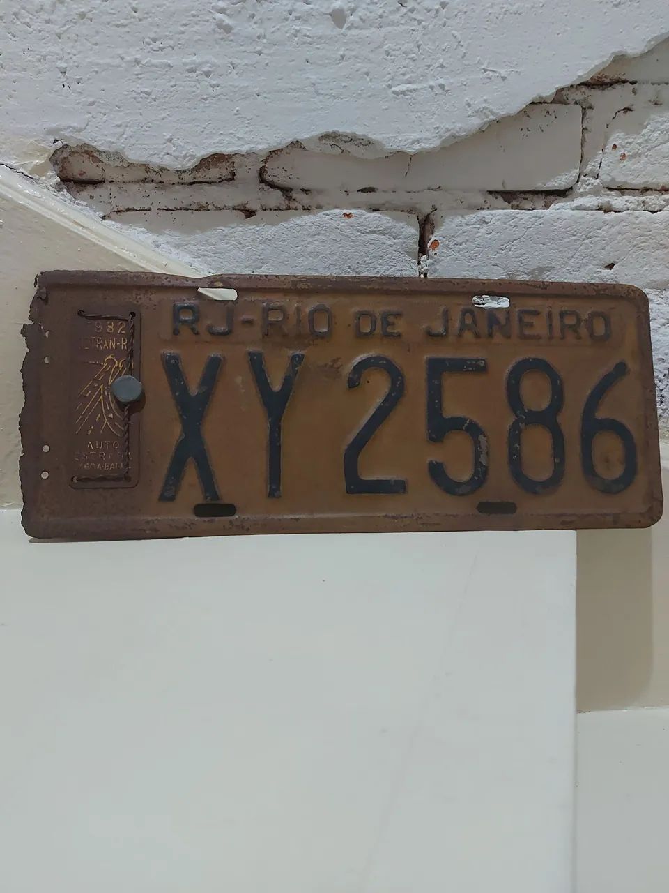 Placa Antiga Amarelas de Carro - Foto 4