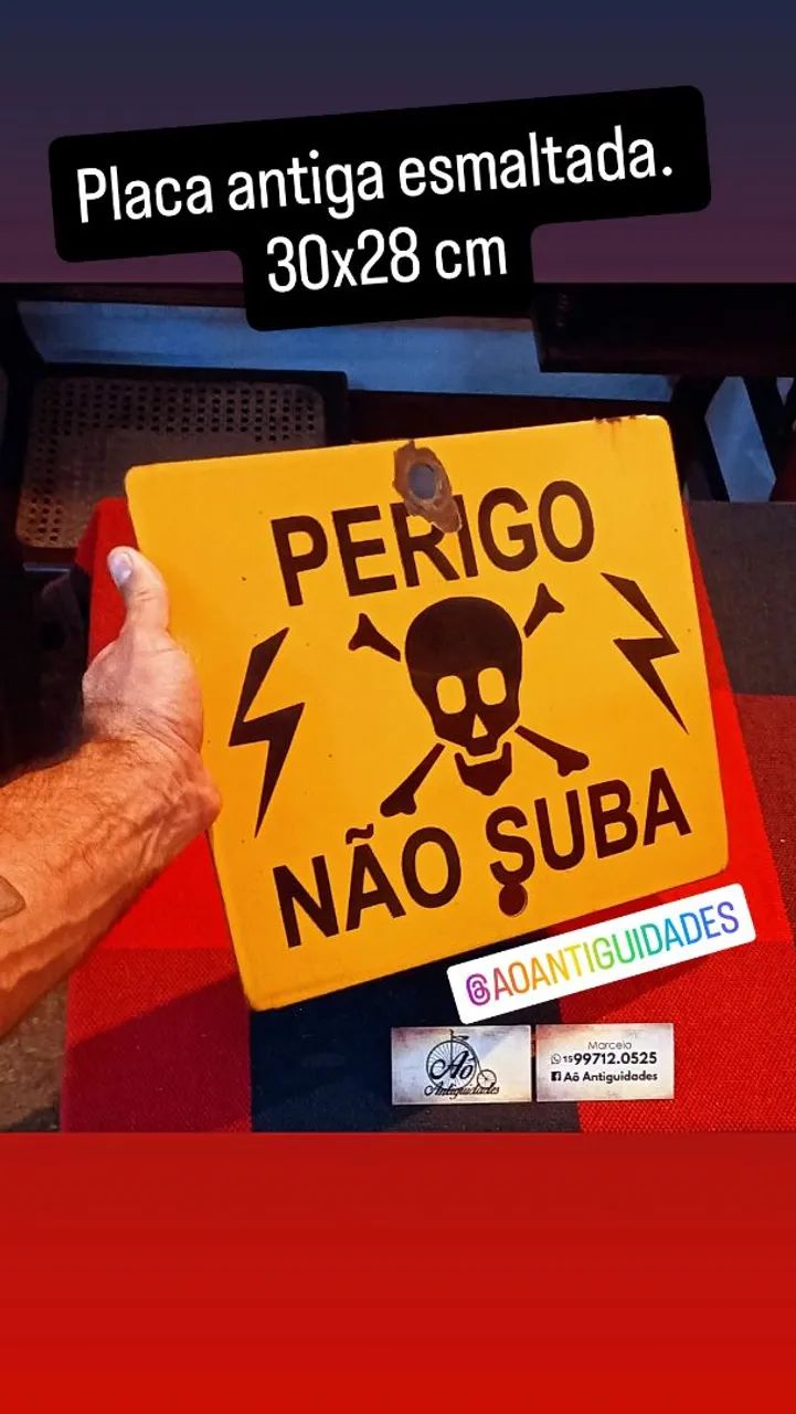 Placa antiga esmaltada 64306880337409122