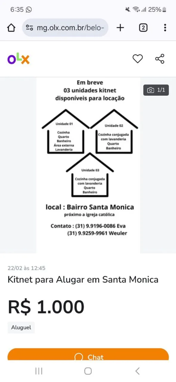  Em Breve Kitnets para alugar Bairro Santa Mônica 