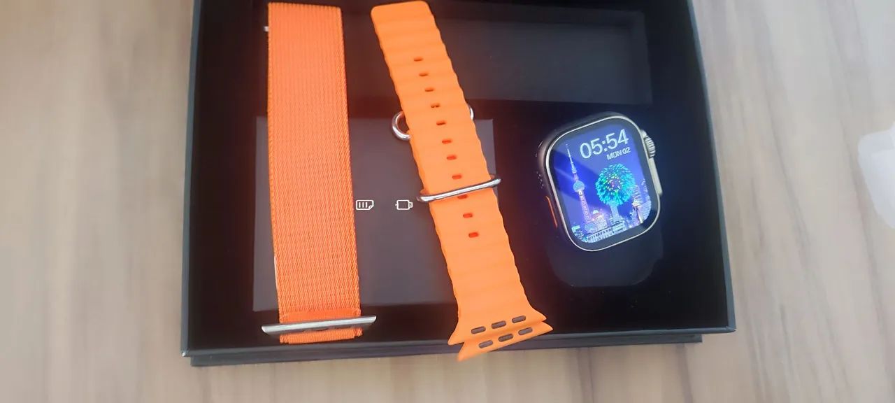 Smartwatch hw9 ultra laranja  - Foto 3