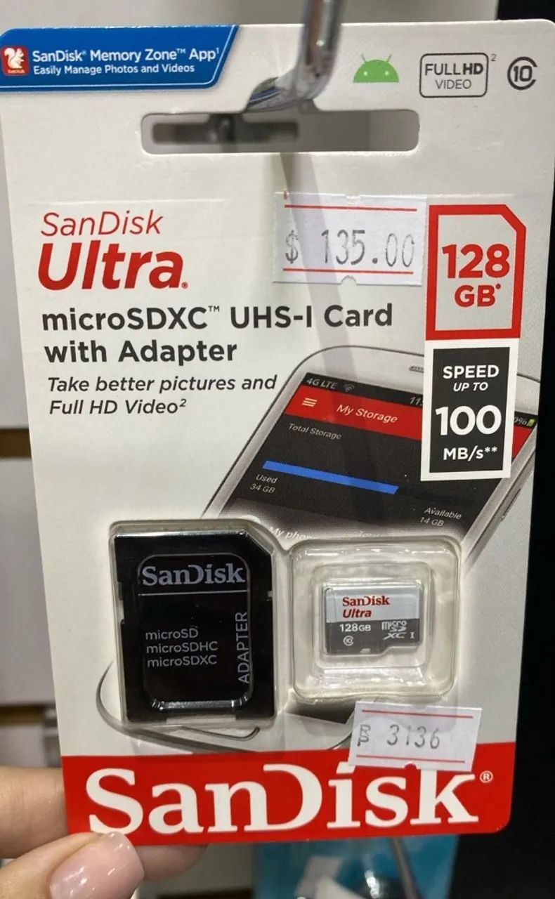 Cartão de Memória Micro Sd Sandisk 128gb Notebook Pc Camera Loja Coimbra Computadores 