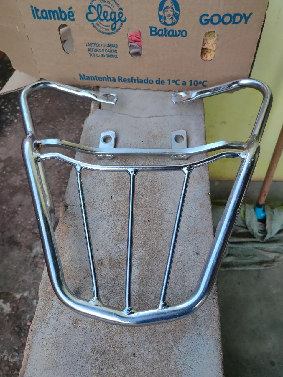 Bagageiro Cromado para Moto novo