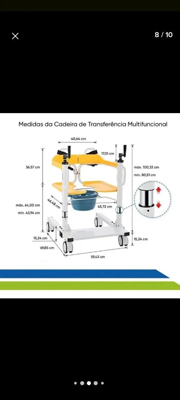 Cadeira de transferência Multifuncional  med 430 - Foto 2