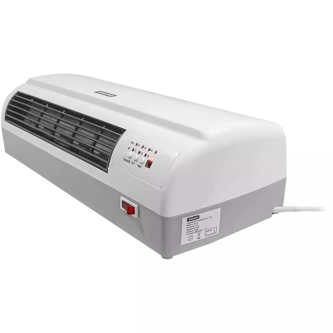 Aquecedor de Parede Elétrico 2 em 1 com Timer 2000W 110v - Foto 4