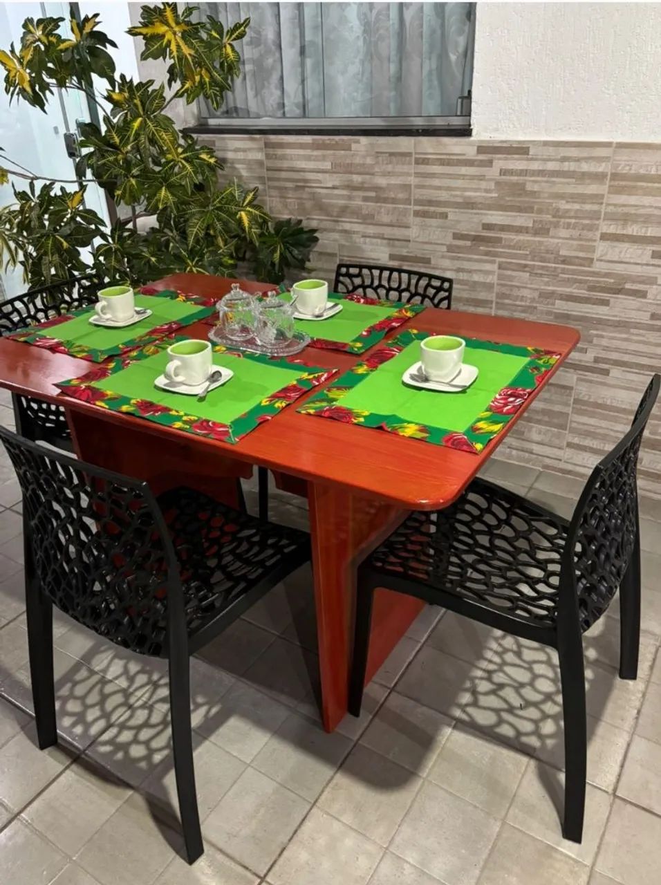 Mesa pedra de ardósia pintada e envernizada  - Foto 4