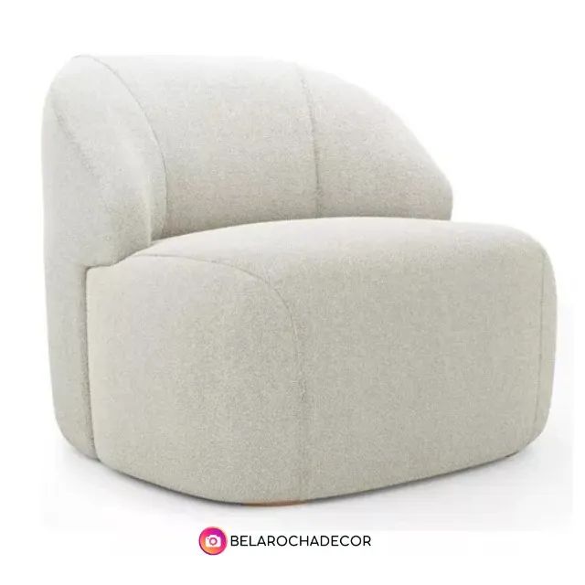 Poltrona Organica Fixa Boucle Nova Direto da Fábrica