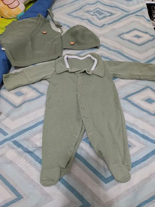 Saída maternidade- verde - 0 a 3 meses - Foto 4