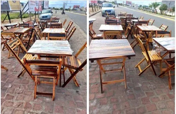 Conjunto de mesa dobráveis  - Foto 5