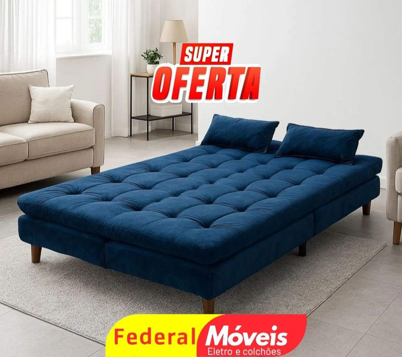 Sofá Cama 1,80m Novo - Praticidade e Estilo para sua Casa! - Foto 3