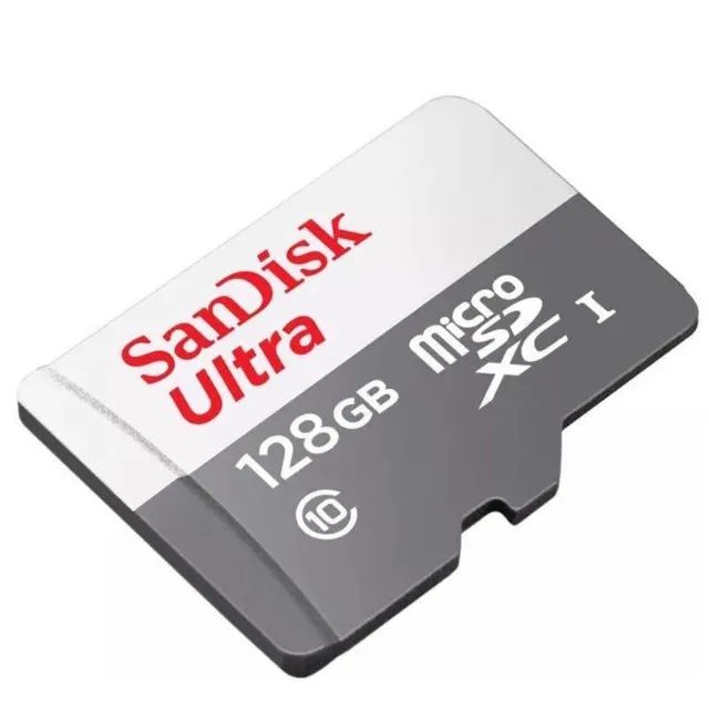 Cartão De Memória 128gb Sandisk Ultra A1 Classe 10.