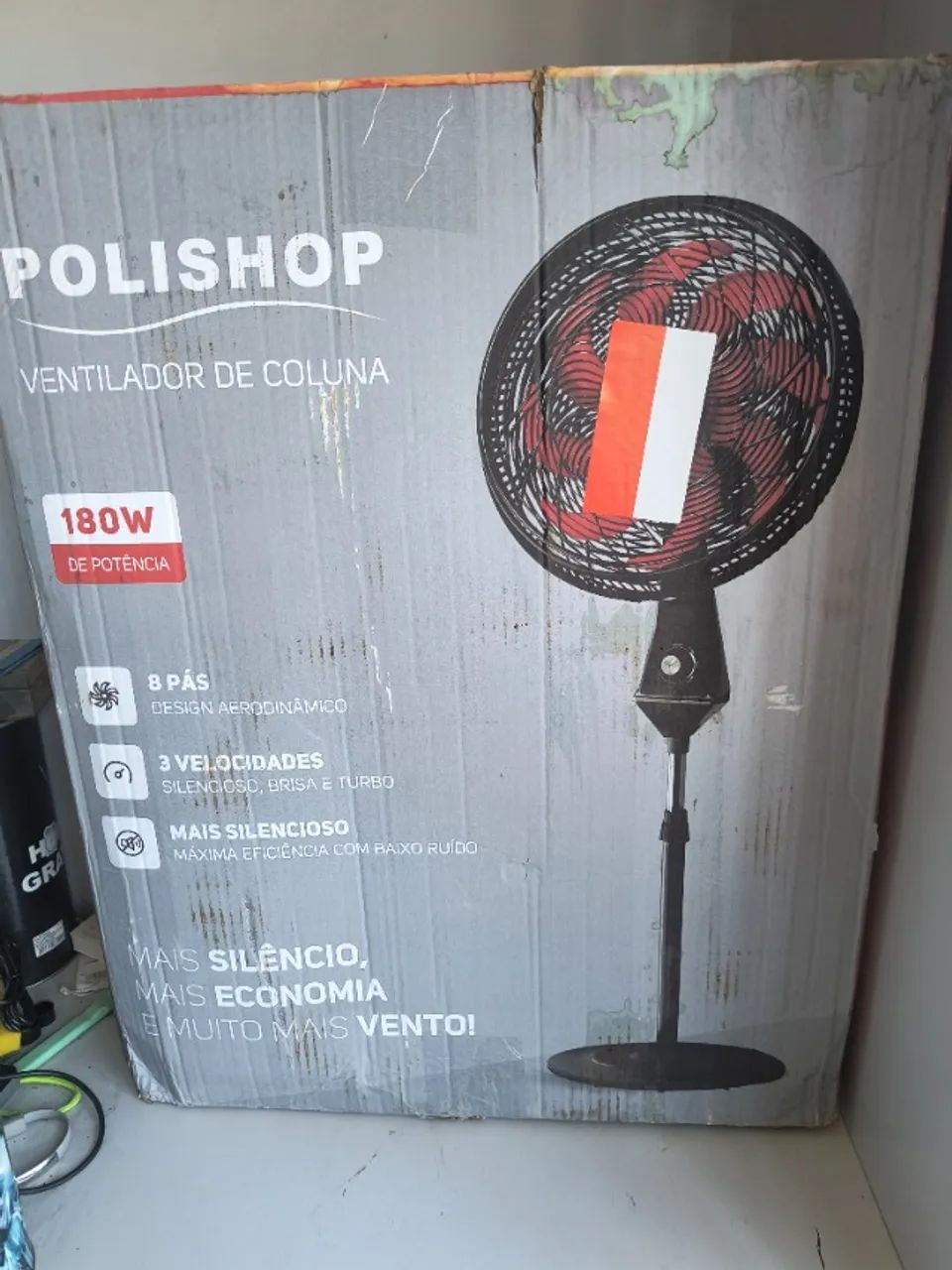 Ventilador Polishop de Coluna 8 pas 60hz 127v 40cm