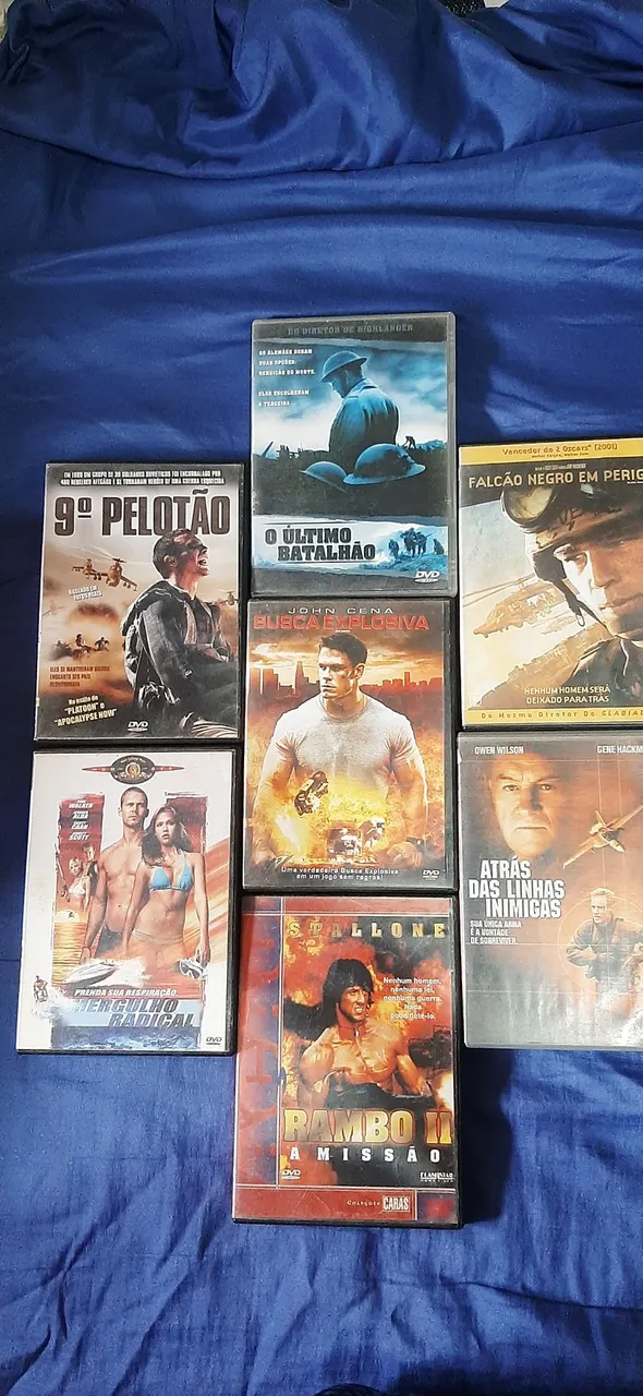 Diversos DVDs de filmes em ótimo estado
