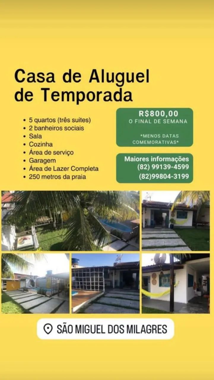 Alugo por temporada/vendo casa em São Miguel dos milagres - Foto 5