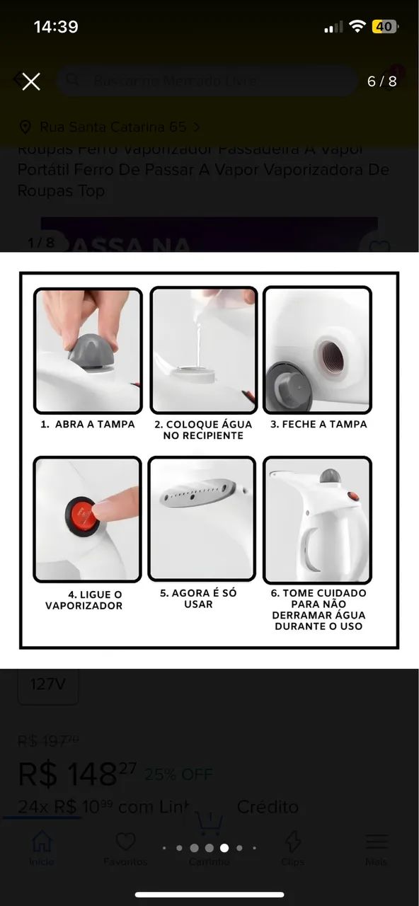 Ferro a vapor - Foto 3