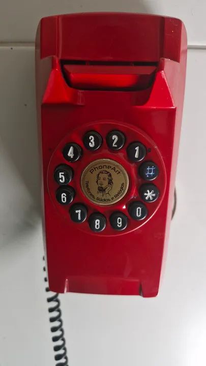 Telefone Fixo Vintage Vermelho - Foto 2