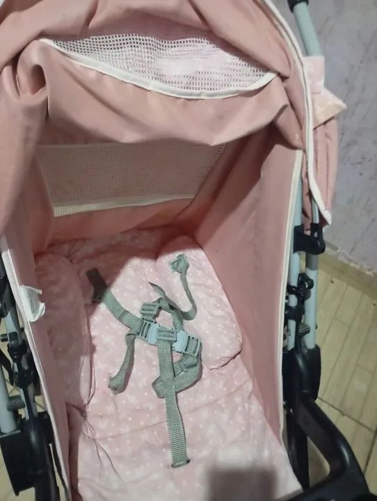 Carrinho de Bebê Rosa