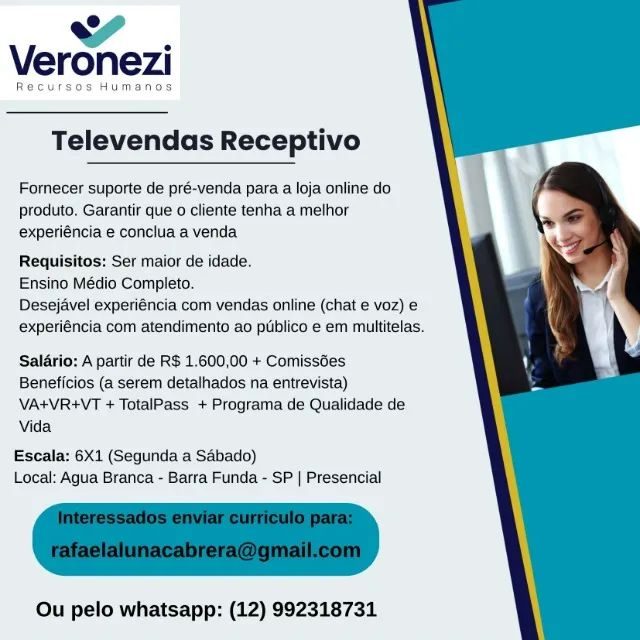 Televendas Receptivo